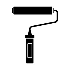Rolling paint brush tool icon vector illustration graphic design