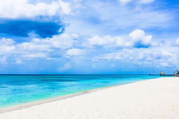 Fototapeta na wymiar sandy sea beach the Caribbean Sea