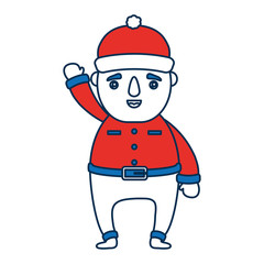 cartoon man with winter clothes icon over white background vector illustration