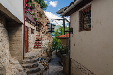 Fototapeta na wymiar Ohrid Old Town which is accepted as Cultural and Natural World Heritage Sites by UNESCO.