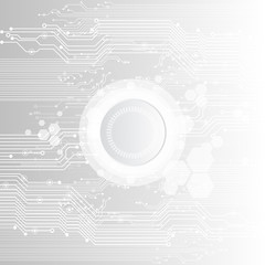 Vector circuit board illustration. Abstract technology