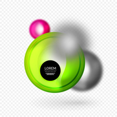 Sphere 3d vector banner