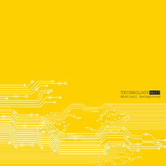Vector circuit board illustration. Abstract technology