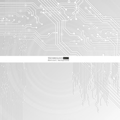 Vector circuit board illustration. Abstract technology