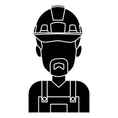 Construction worker cartoon icon vector illustration graphic design