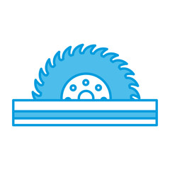 Fototapeta premium Circular blade saw icon vector illustration graphic design