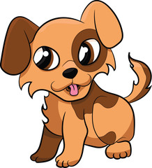 Векторное изображение щенок