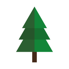 christmas tree icon over white background vector illustration