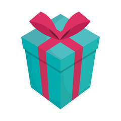 gift box icon over white background vector illustratio