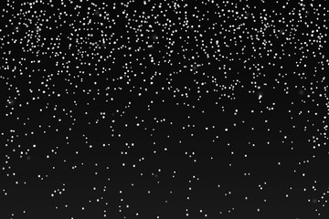 Winter falling snow illustration isolated on dark background