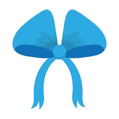 decorative bow icon over white background vector illustration