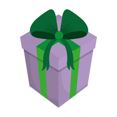 gift box icon over white background vector illustratio