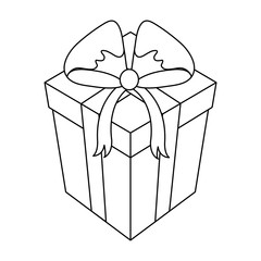gift box icon over white background vector illustratio