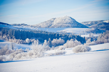 Fototapeta na wymiar Winter landscape in Poland