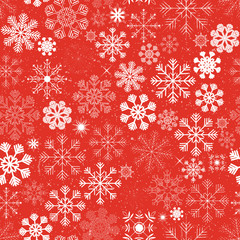 Fototapeta na wymiar Seamless Christmas Snowflakes Background