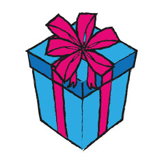 gift box icon over white background vector illustratio