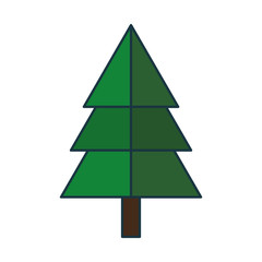 Fototapeta premium christmas tree icon over white background vector illustration
