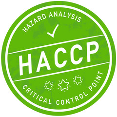 haccp-sign2 (Hazard Analysis Critical Control Point) haccp-sign - HACCP hygiene standards - certified concept - sbi14 SymbolButtonIcon sbi - sign / stamp - green icon - g5610