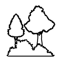 Trees and bushes icon vector illustration graphic design