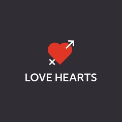 Modern vector professional sign logo love hearts
