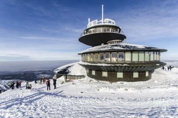 Sniezka peak in Karkonosze mountains, Karpacz, Poland