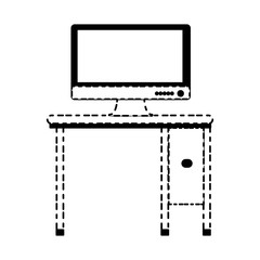 computer icon over white background vector illustration