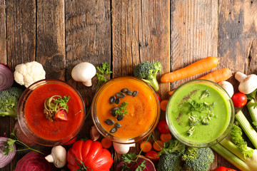 assorted bowl of soup