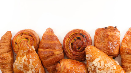 assorted croissant and pastries
