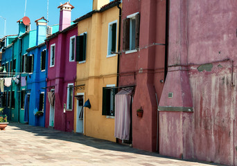 Fototapeta na wymiar case colorate a Burano