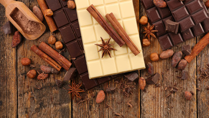 assorted chocolates and spices