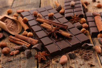 assorted chocolate and spice