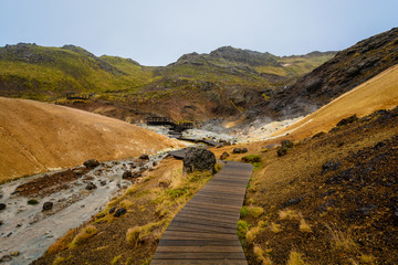 Geothermale Gegend um Seltun