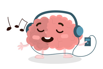 Brain listening to music.