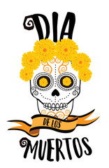 Dia de los Muertos illustration. EPS 10 Vector.