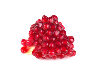 Pomegranate isolated on white background. Macro.