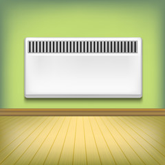 Realistic Detailed 3d Metal Heating Radiator. Vector