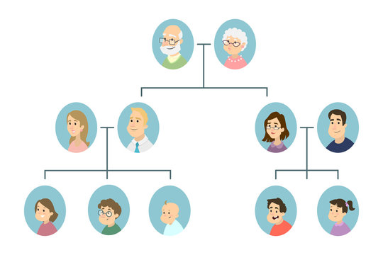 Isolated family tree.