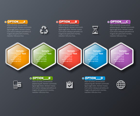Abstract 3D Paper Infographics
