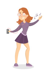 People listen music.