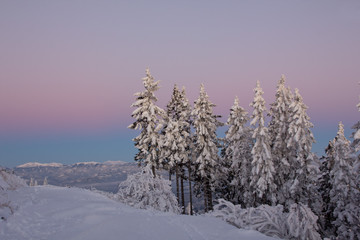 Blaue Stunde am Berg
