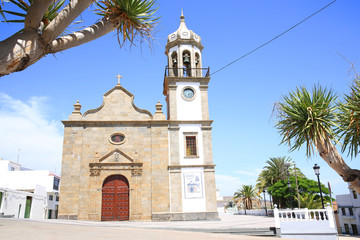 Fototapeta na wymiar The historic church in Granadilla de Abona on Tenerife Island, Canary Islands, Spain