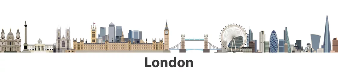 Londoner Vektor-Skyline der Stadt © brichuas