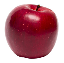 Red apple fruit isolated on white background