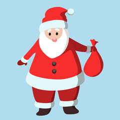 Isolated funny Santa.