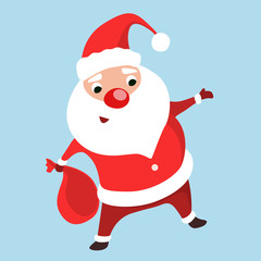 Isolated funny Santa