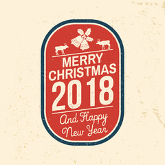 Obraz premium Merry Christmas greeting card. Vector illustration.