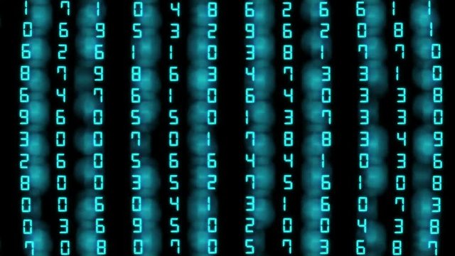 rows of figures run in different directions. cinematic background. seamless loop.