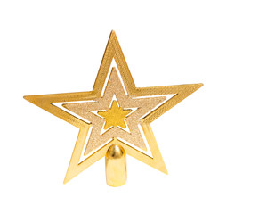 golden star isolated on white background