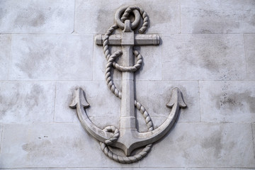 Anchor Stone Carving in London © chrisdorney