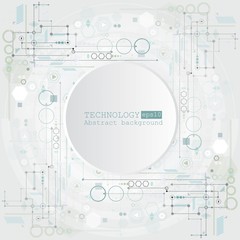 Obraz premium Abstract technology background with various technological elements. Vector illustration.